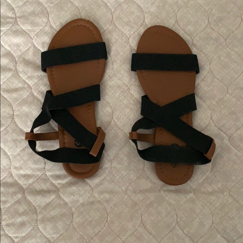 Black strappy sandals
